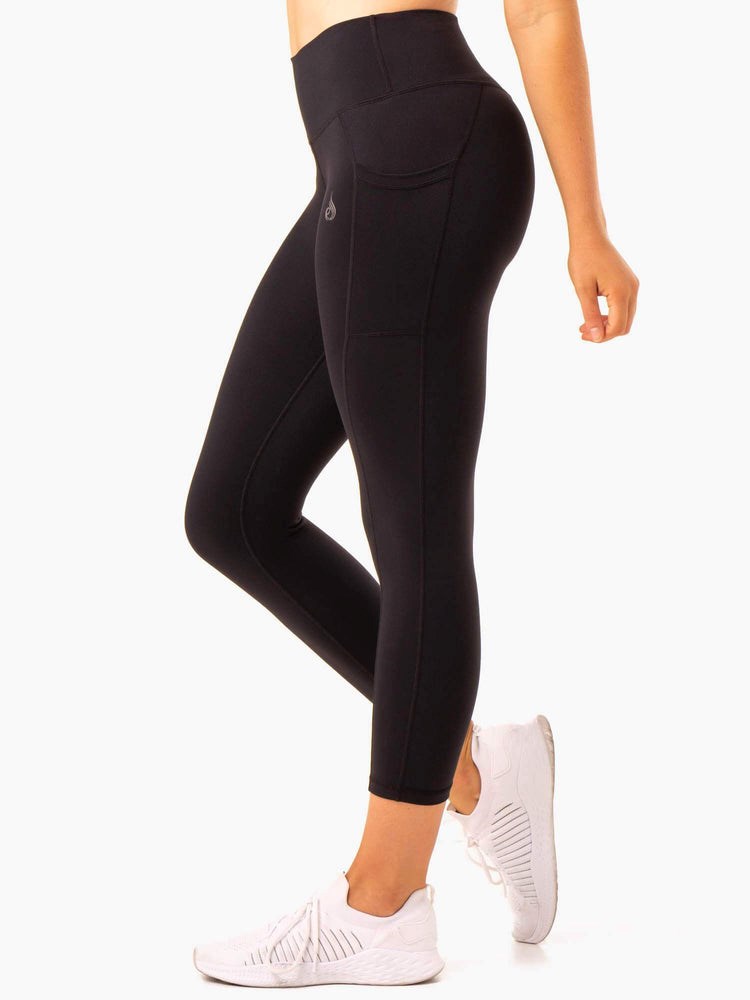 Ryderwear Action High Waisted 7/8 Pocket Leggings Svarta | MCI-813259