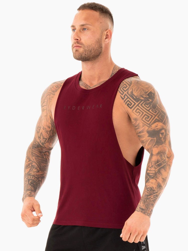 Ryderwear Active Bomull Baller Tank Vinröda | RQA-729640