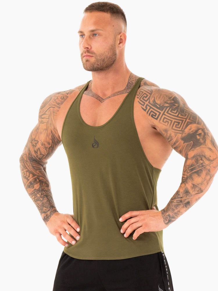 Ryderwear Active T-Back Khaki | YLJ-318629