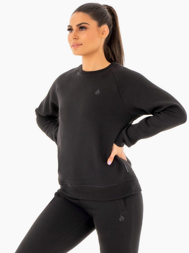 Ryderwear Adapt Boyfriend Tröja Svarta | RJB-863152