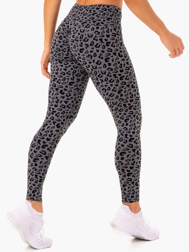 Ryderwear Adapt High Waisted Scrunch Leggings Grå Leopard | YKI-602137