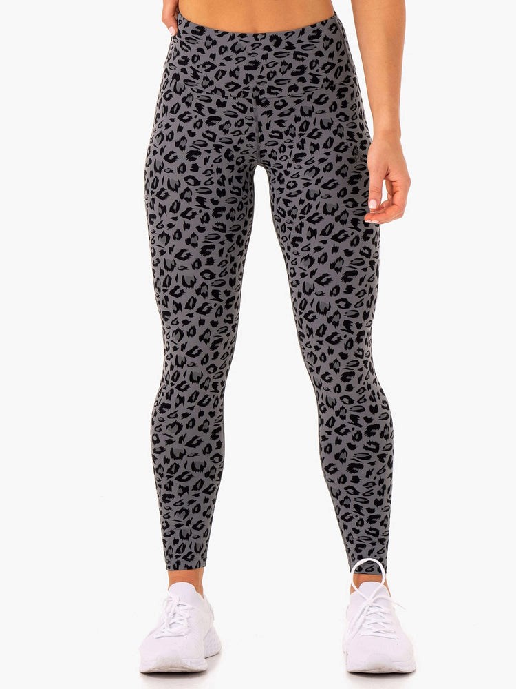 Ryderwear Adapt High Waisted Scrunch Leggings Grå Leopard | YKI-602137