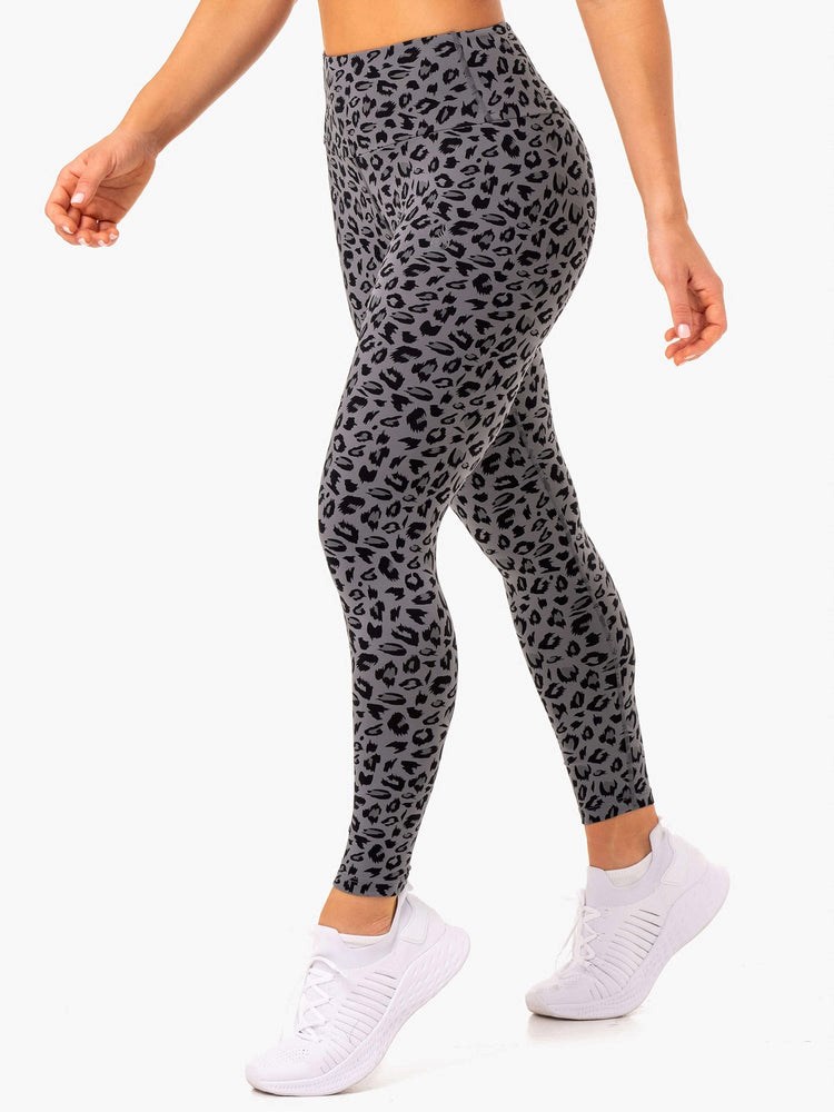 Ryderwear Adapt High Waisted Scrunch Leggings Grå Leopard | YKI-602137