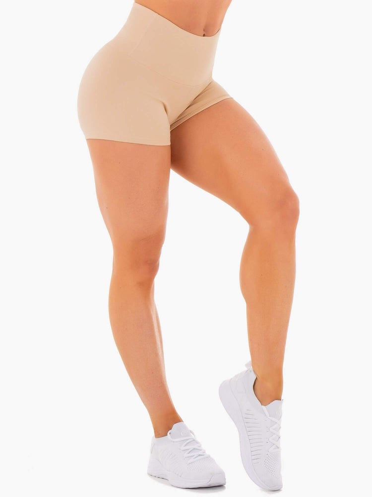 Ryderwear Adapt High Waisted Scrunch Shorts Nude | RBK-081346