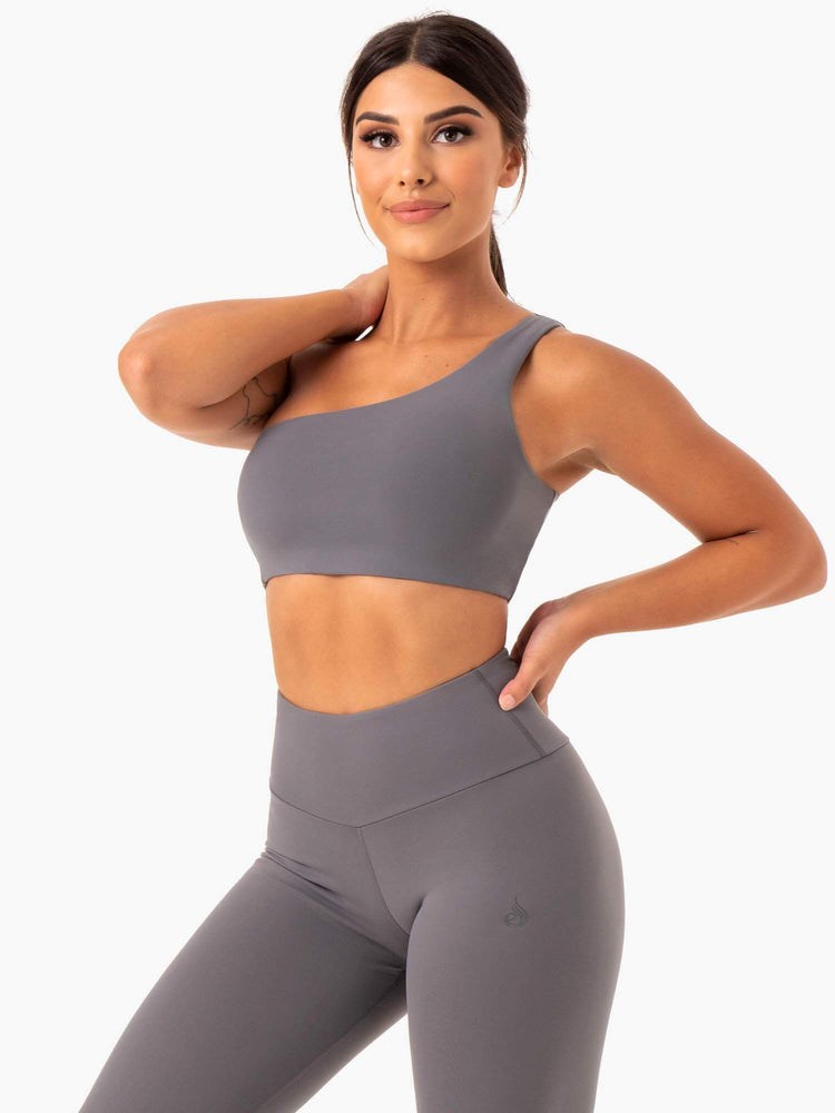 Ryderwear Adapt One Shoulder Sports Bra Grå | VCG-087346