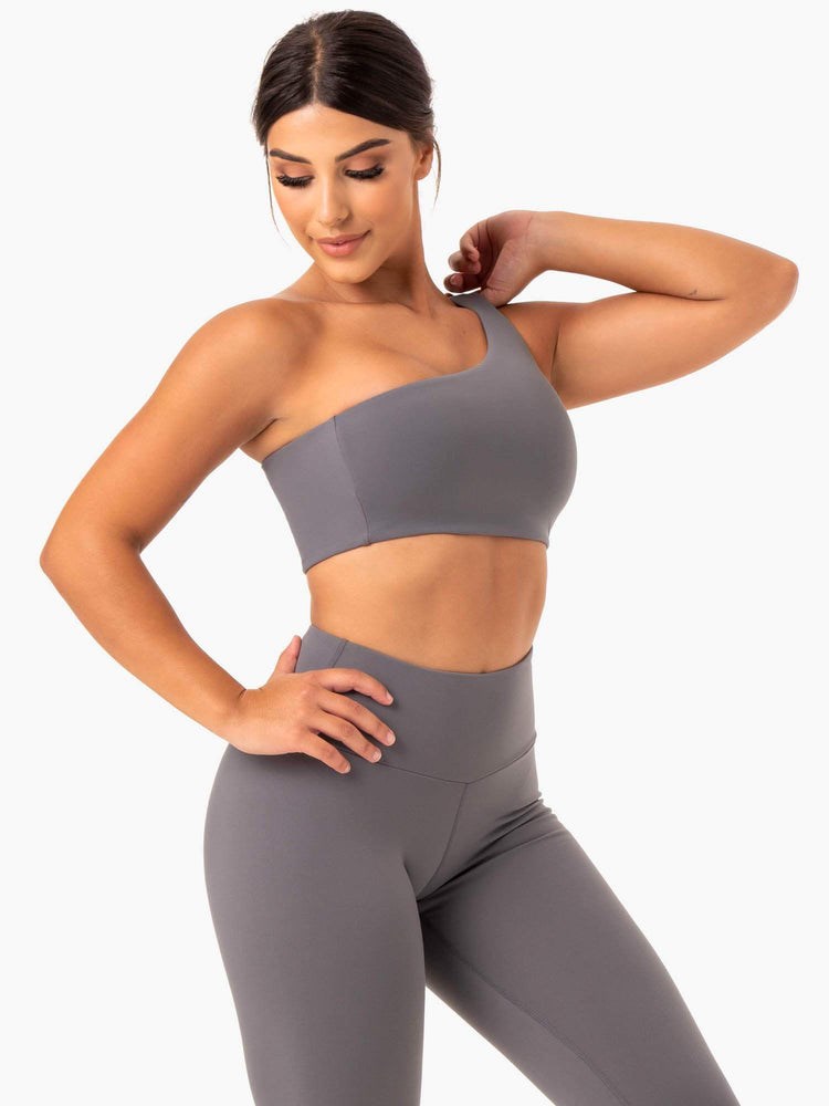 Ryderwear Adapt One Shoulder Sports Bra Grå | VCG-087346