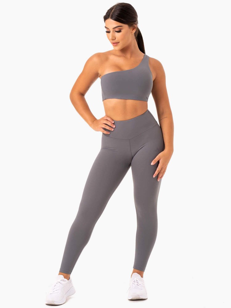 Ryderwear Adapt One Shoulder Sports Bra Grå | VCG-087346