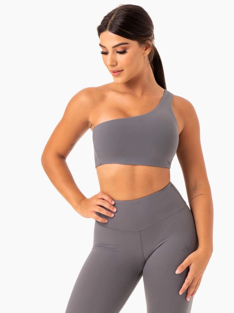 Ryderwear Adapt One Shoulder Sports Bra Grå | VCG-087346