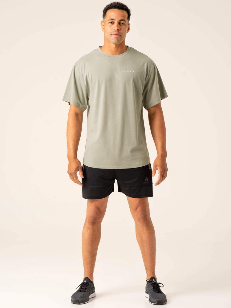 Ryderwear Advance Oversized T-Shirt Sage | HVM-518792