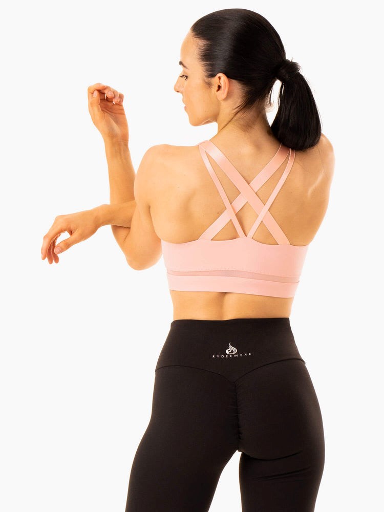 Ryderwear Amazon Mesh Sports Bra Rosa | UEQ-183976