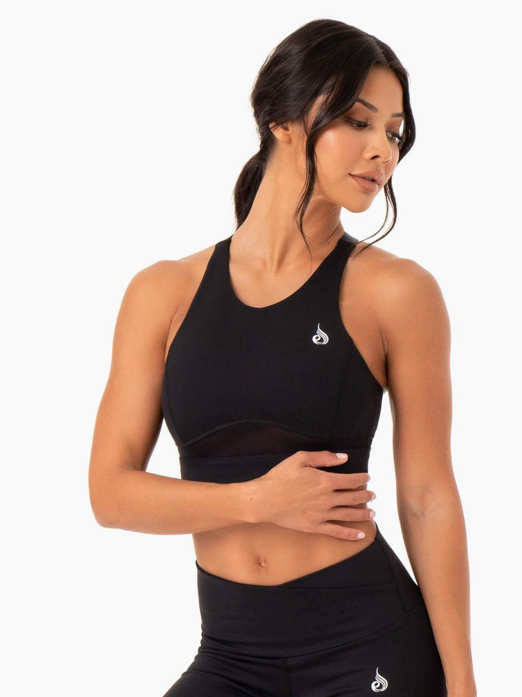 Ryderwear Amazon Mesh Sports Bra Svarta | UBJ-028147