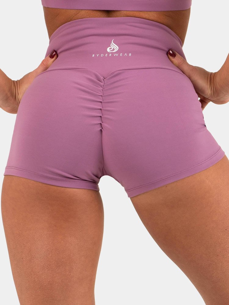 Ryderwear Animal Scrunch Bum Shorts Lila | IVR-479356