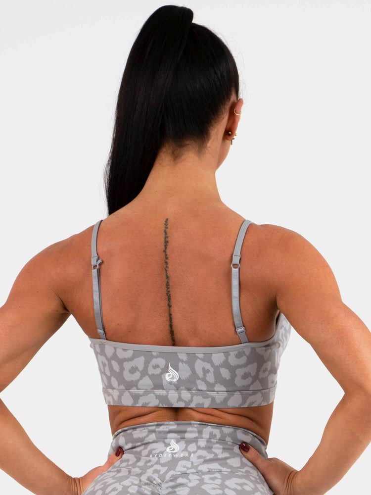 Ryderwear Animal Sports Bra Leopard Grå | SBX-683294