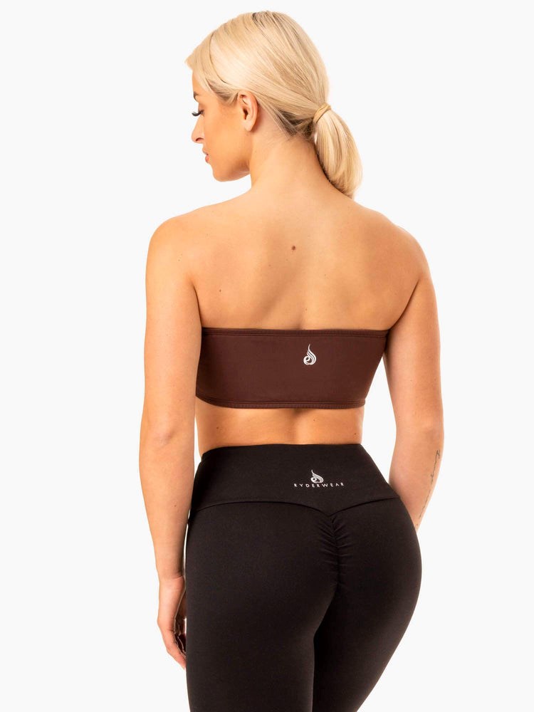 Ryderwear Bandeau Sports Bra Choklad | PGO-127340