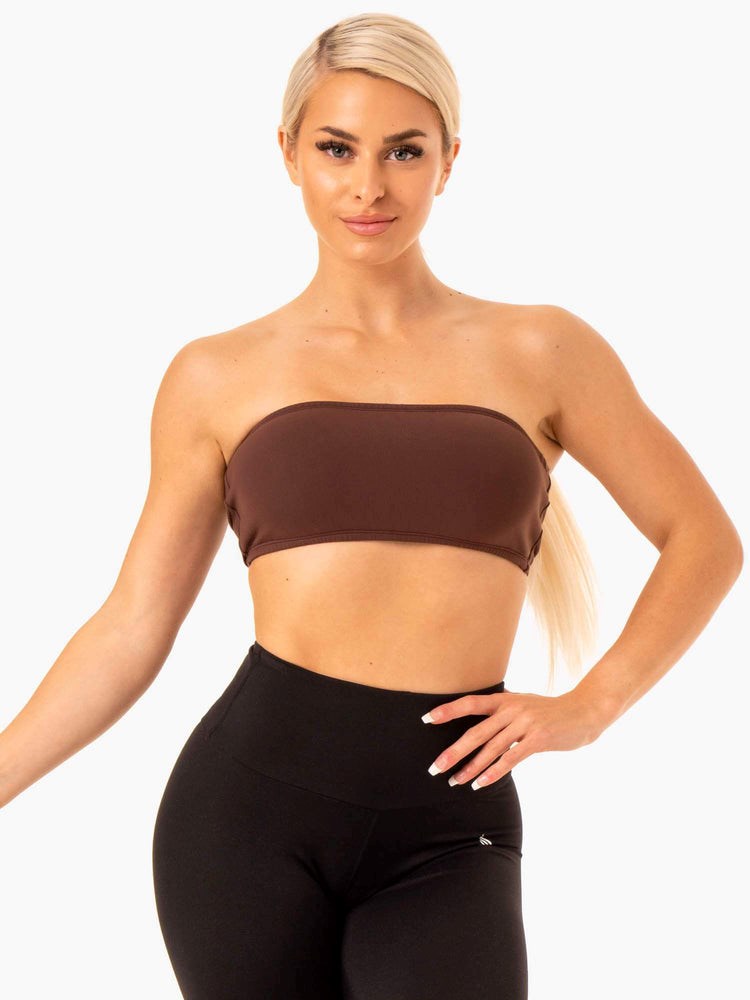 Ryderwear Bandeau Sports Bra Choklad | PGO-127340