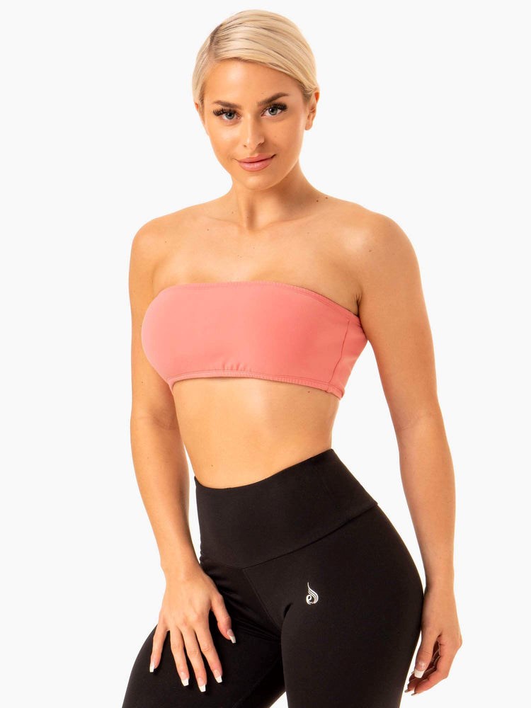 Ryderwear Bandeau Sports Bra Rosa | XRJ-637951