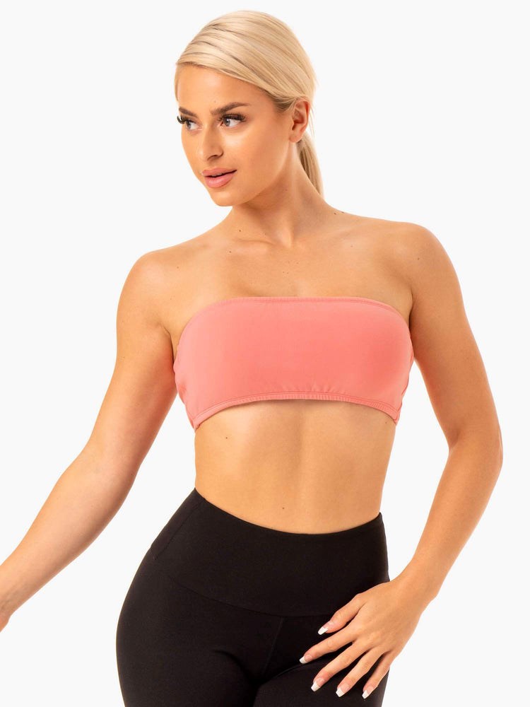 Ryderwear Bandeau Sports Bra Rosa | XRJ-637951