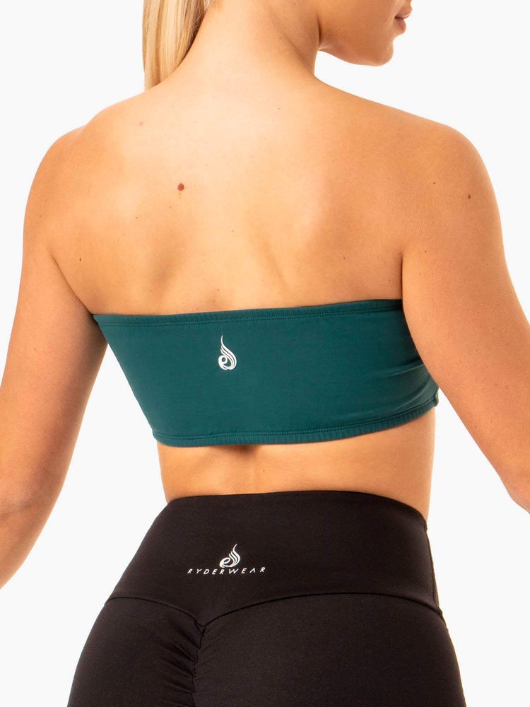 Ryderwear Bandeau Sports Bra Teal | ZOE-293016