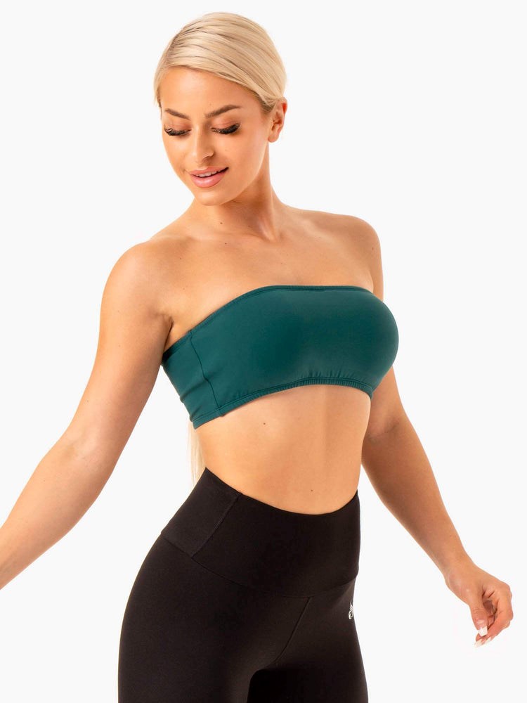 Ryderwear Bandeau Sports Bra Teal | ZOE-293016