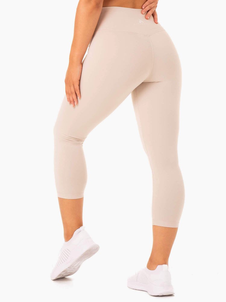 Ryderwear Base 7/8 High Waisted Leggings Mushroom | WUV-075683