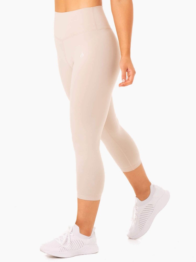 Ryderwear Base 7/8 High Waisted Leggings Mushroom | WUV-075683