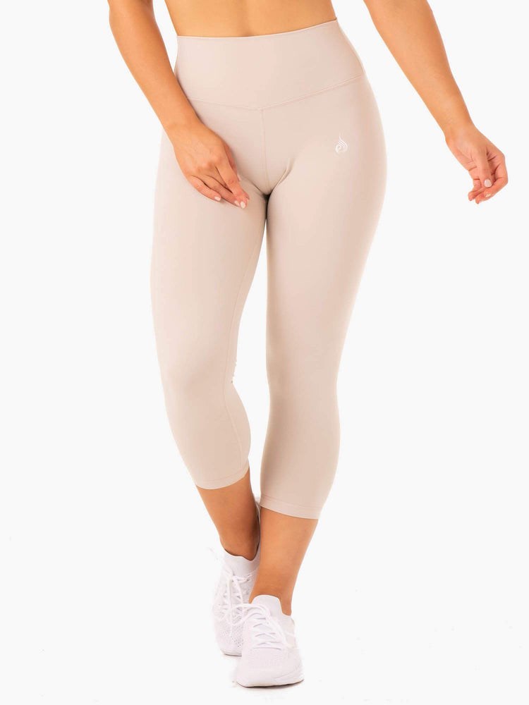 Ryderwear Base 7/8 High Waisted Leggings Mushroom | WUV-075683