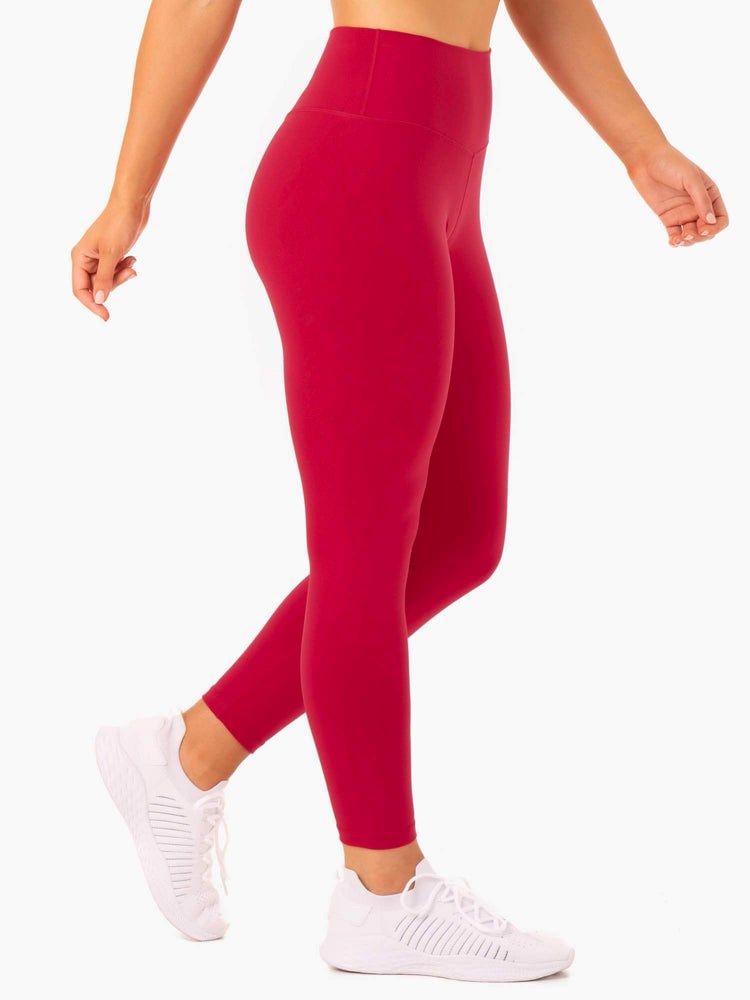 Ryderwear Base Full Length High Waisted Leggings Röda | JSG-726845