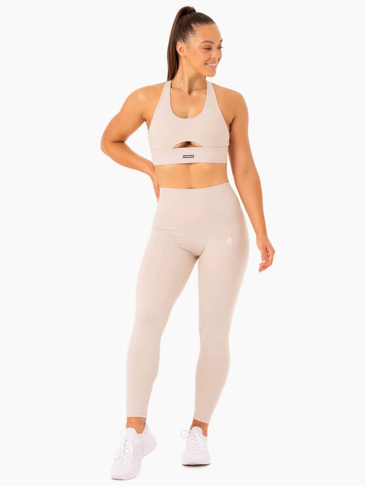 Ryderwear Base Full Length High Waisted Leggings Mushroom | ZJK-534892