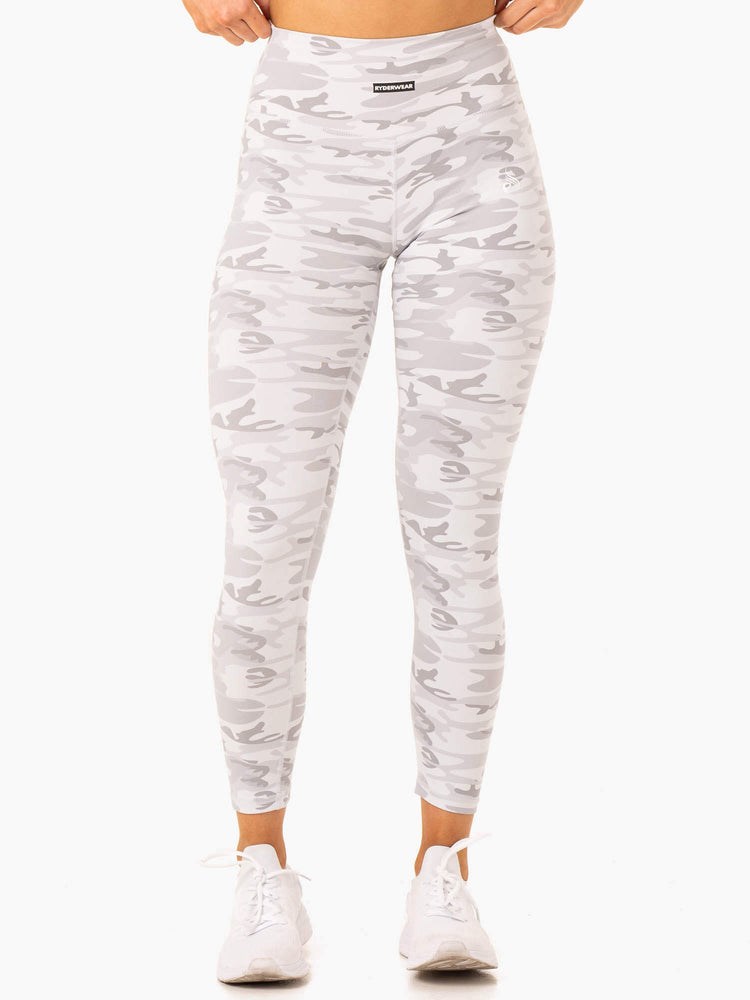 Ryderwear Base Full Length Legging Grå Camo | IUF-390148