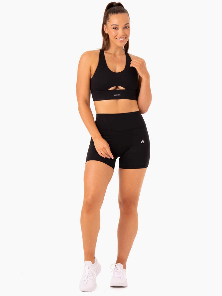 Ryderwear Base High Waisted Shorts Svarta | COU-829761