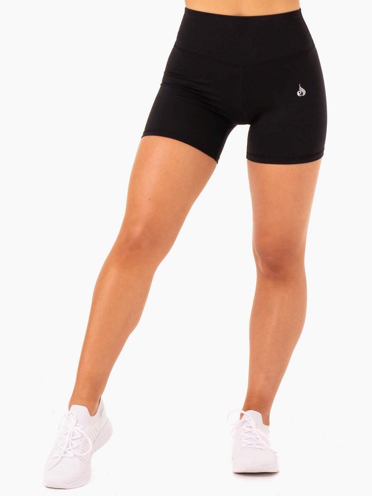 Ryderwear Base High Waisted Shorts Svarta | COU-829761