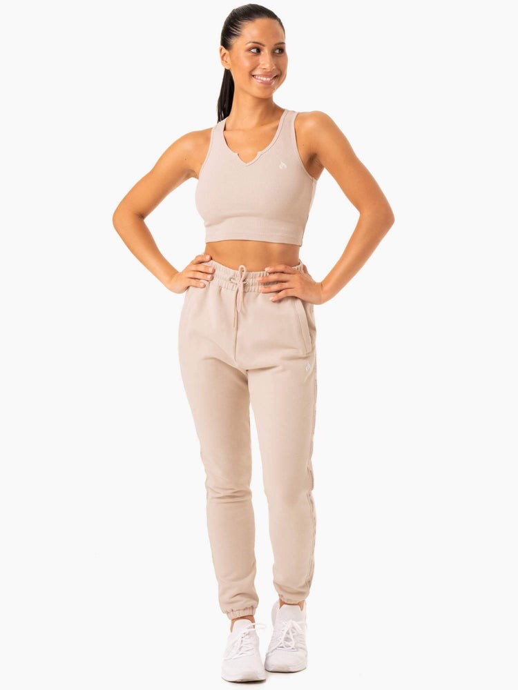 Ryderwear Base High Waisted Track Pants Mushroom | INF-147350