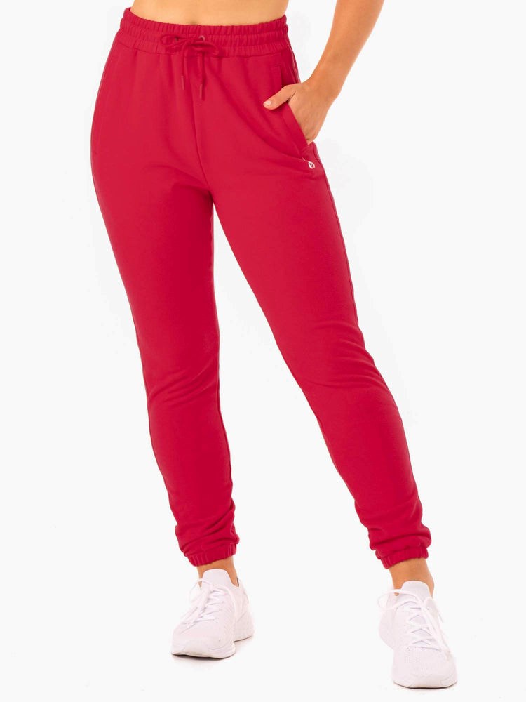 Ryderwear Base High Waisted Track Pants Röda | WSQ-748251