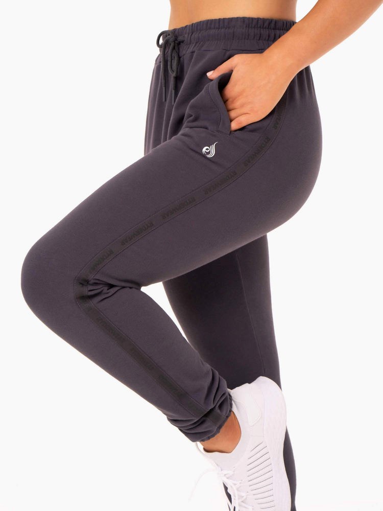 Ryderwear Base High Waisted Track Pants Charcoal | YAT-158409