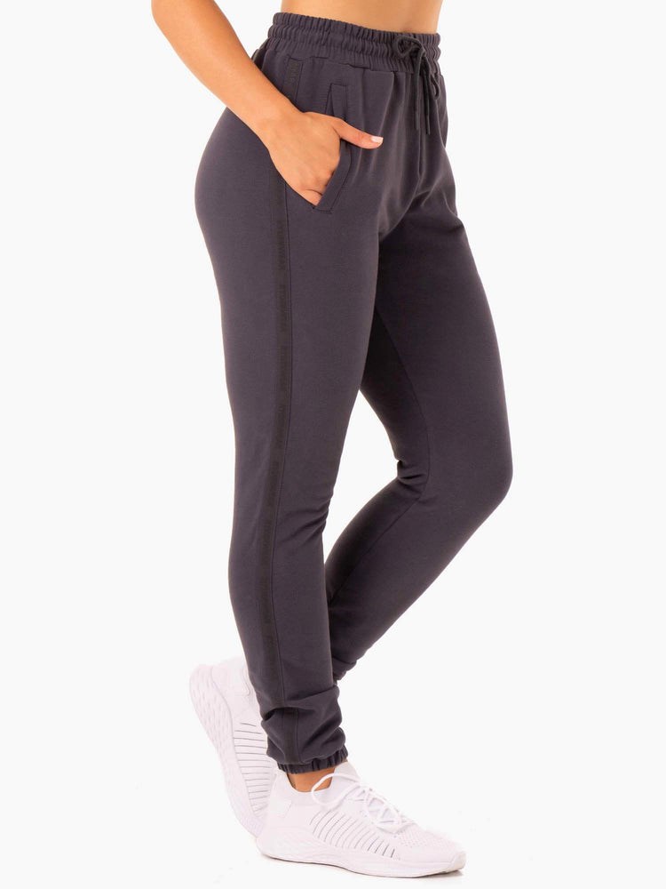 Ryderwear Base High Waisted Track Pants Charcoal | YAT-158409