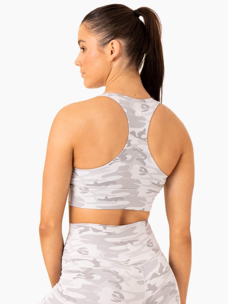 Ryderwear Base Racer Back Sports Bra Grå Camo | BRT-597861