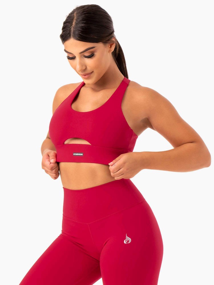 Ryderwear Base Racer Back Sports Bra Röda | KXP-028513