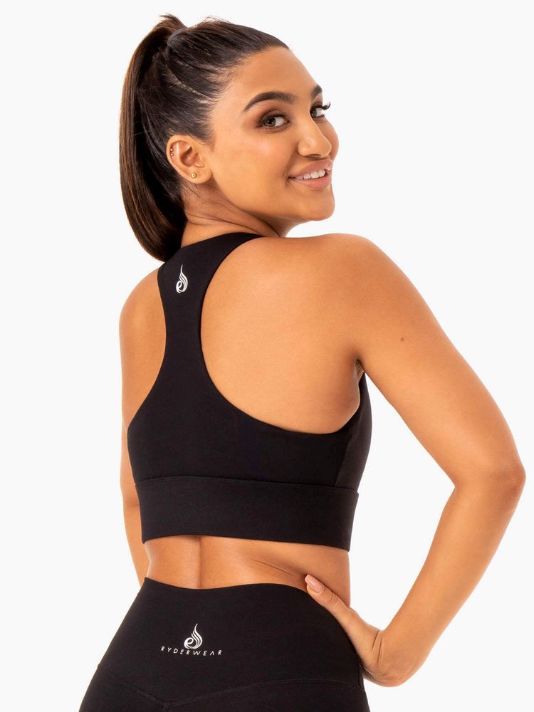 Ryderwear Base Racer Back Sports Bra Svarta | RMA-047251