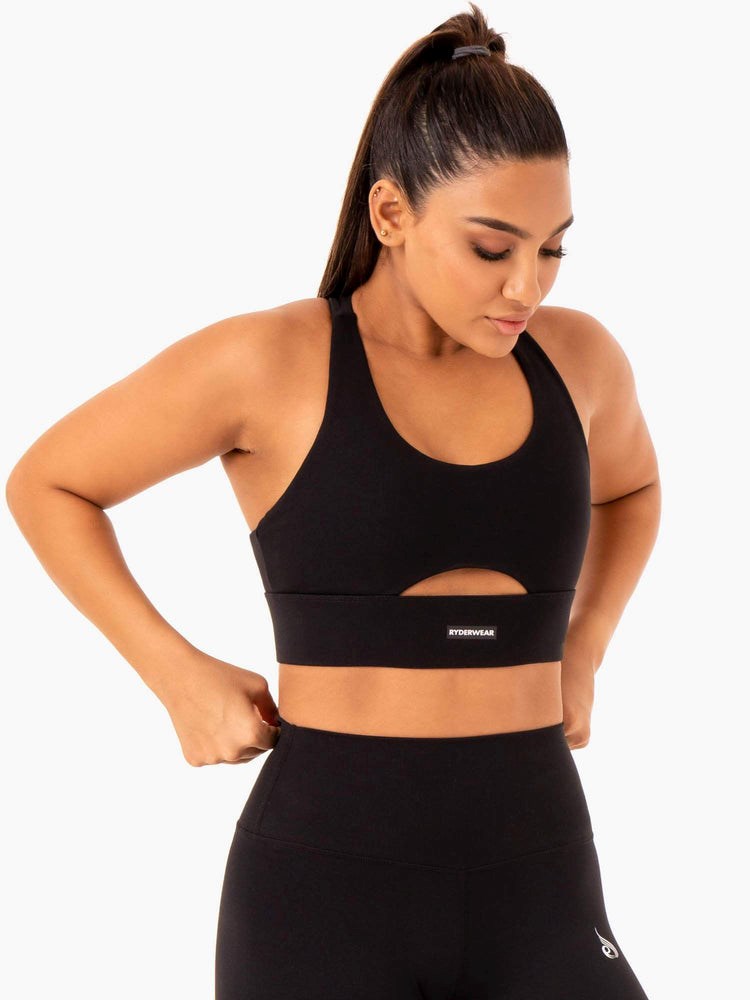 Ryderwear Base Racer Back Sports Bra Svarta | RMA-047251