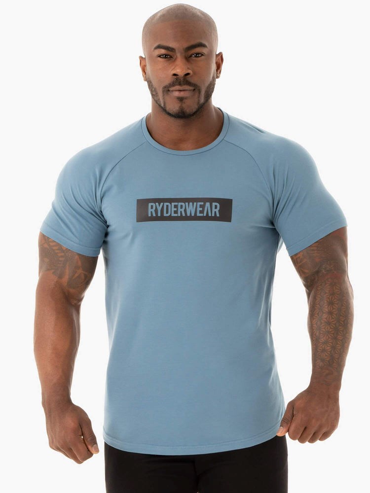 Ryderwear Base T-Shirt Blå | HOV-924587