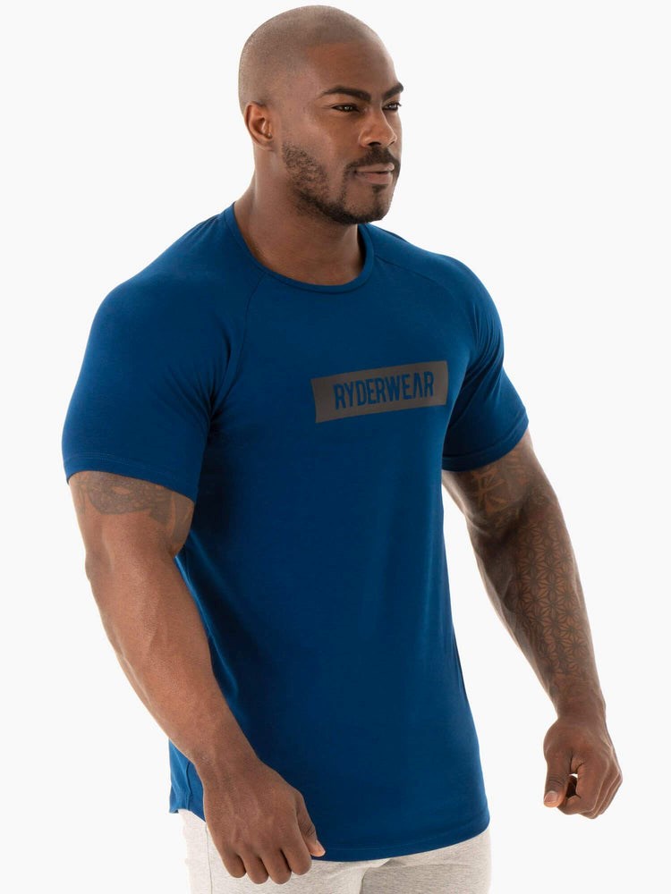 Ryderwear Base T-Shirt Marinblå | ZFO-319408