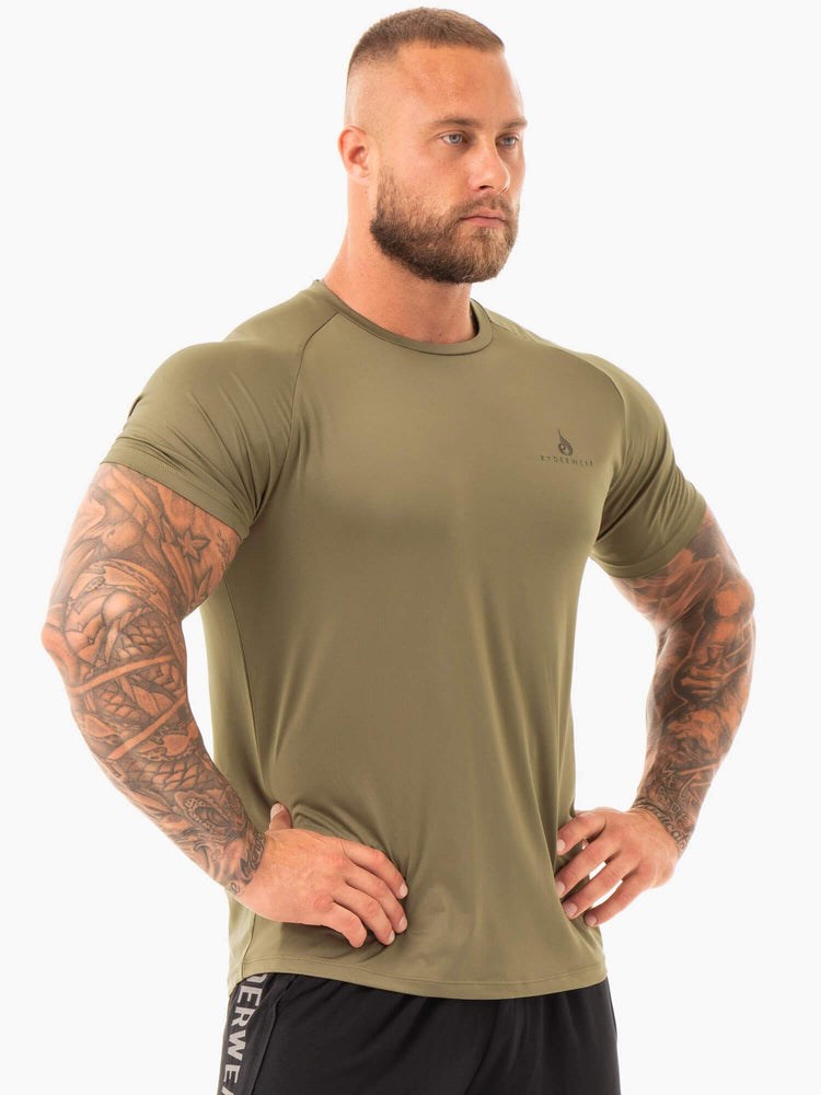 Ryderwear Breeze T-Shirt Khaki | RXH-385106