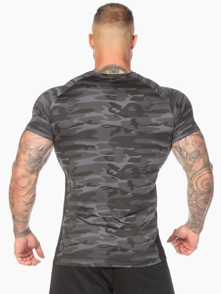 Ryderwear Camo Mesh T-Shirt Svarta Camo | PZG-963504