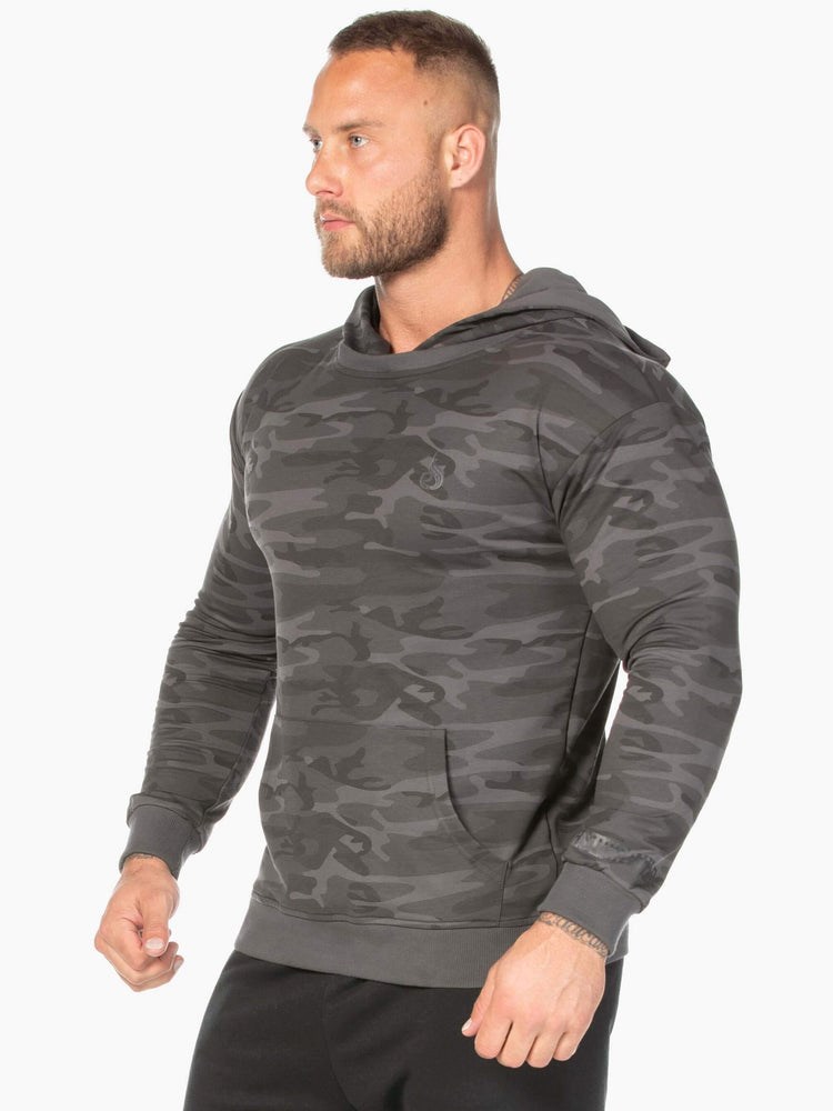 Ryderwear Camo Pullover Hoodie Svarta Camo | EMZ-619830