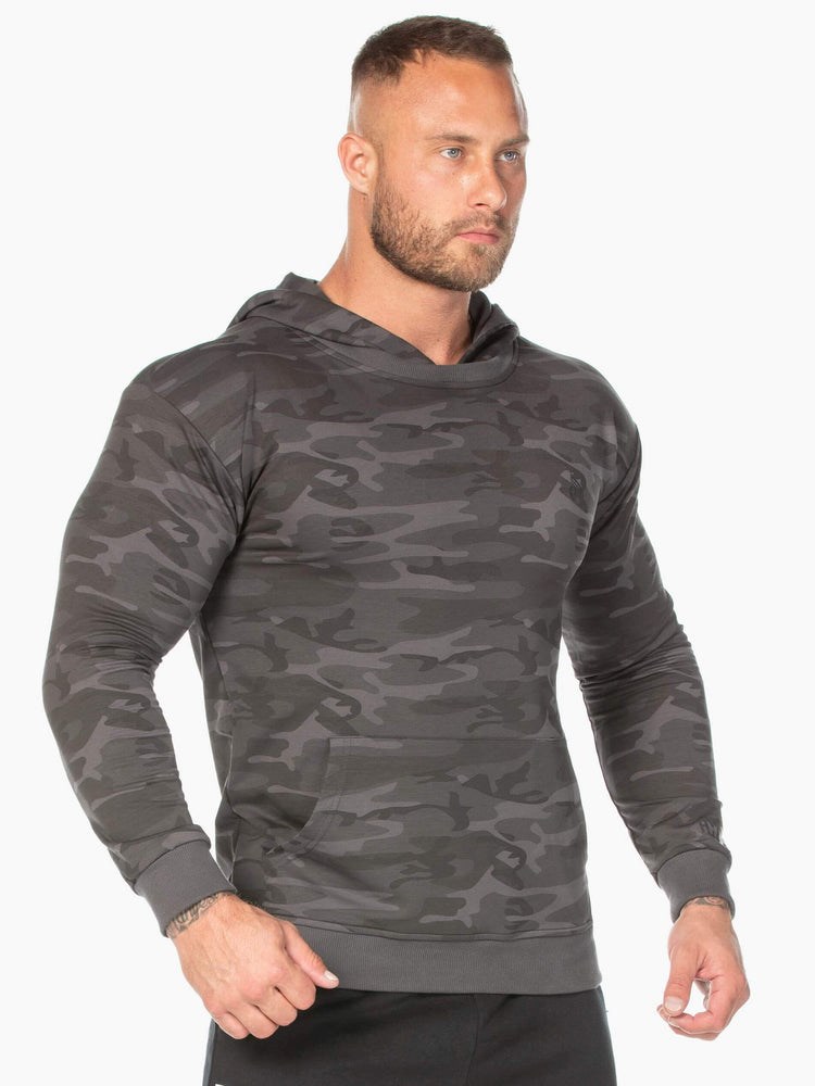 Ryderwear Camo Pullover Hoodie Svarta Camo | EMZ-619830