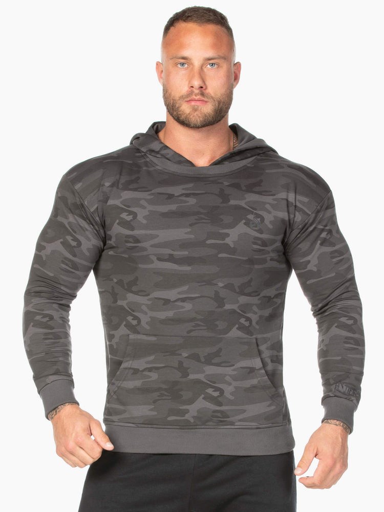 Ryderwear Camo Pullover Hoodie Svarta Camo | EMZ-619830