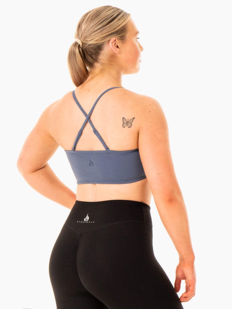 Ryderwear Convertible Bandeau Sports Bra Blå | PBF-340185