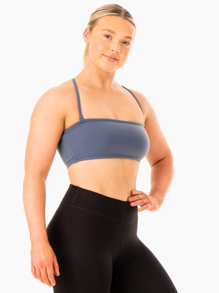 Ryderwear Convertible Bandeau Sports Bra Blå | PBF-340185