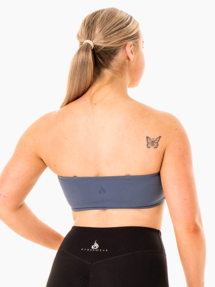 Ryderwear Convertible Bandeau Sports Bra Blå | PBF-340185