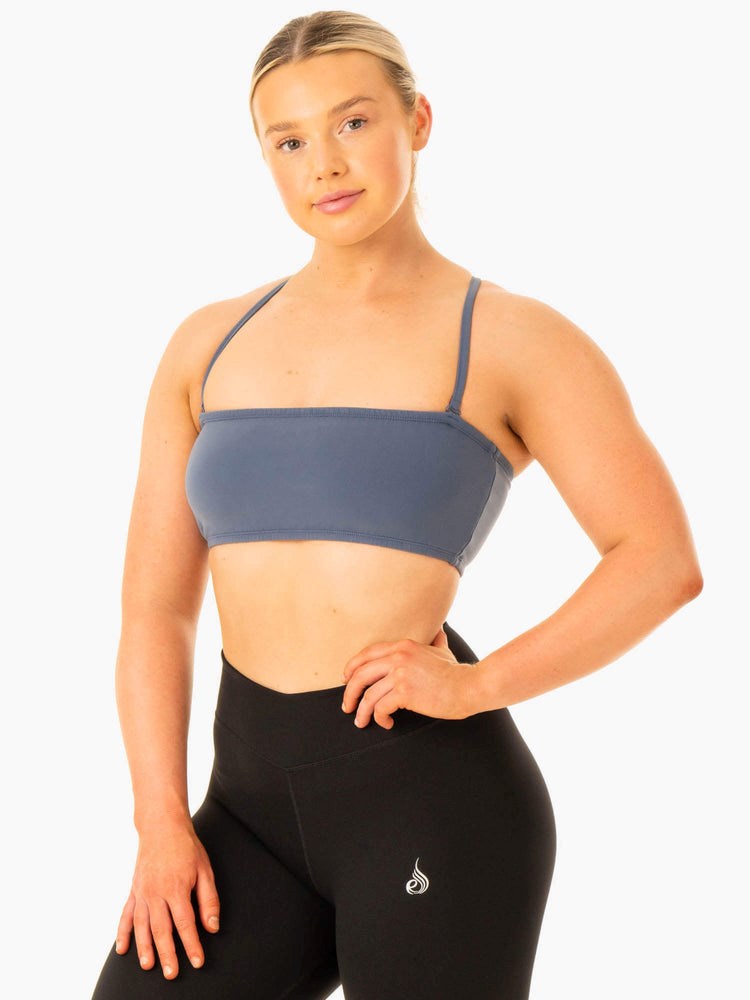 Ryderwear Convertible Bandeau Sports Bra Blå | PBF-340185